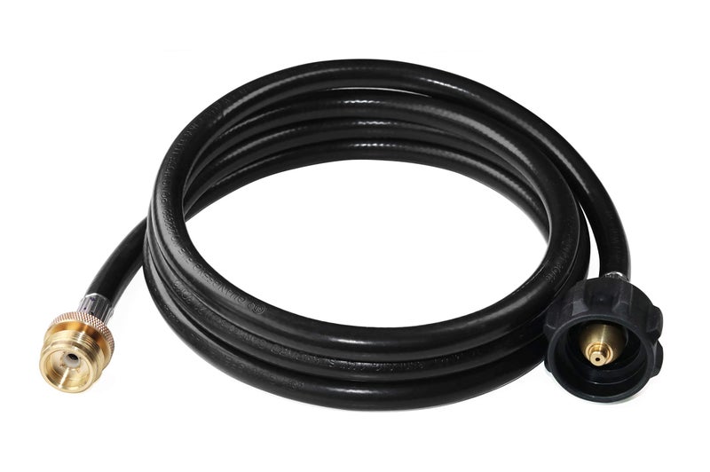 DozyAnt 7 Feet Propane Adapter Hose 1 lb to 20 lb Converter Replacement for QCC1/Type1 Tank Connects 1 LB Bulk Portable Appliance to 20 lb Propane Tank - Safety Certified - Image 1